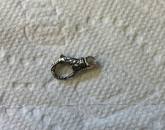 Bali style sterling silver swirl clasp