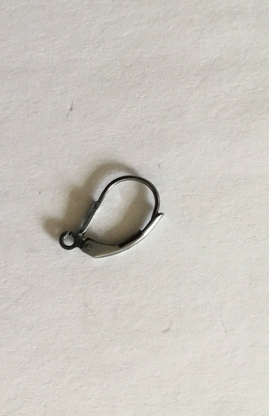 sterling silver black lever back