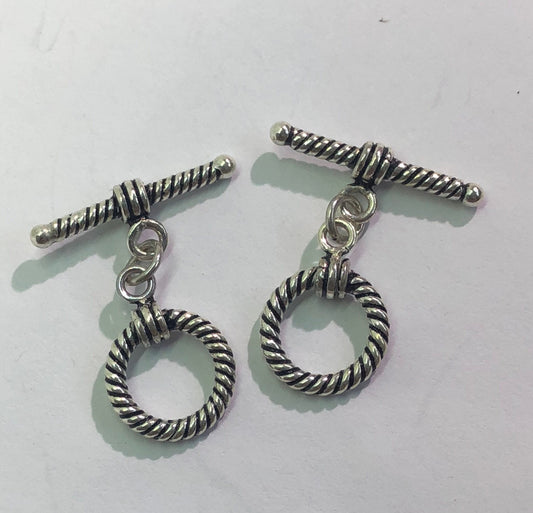 Sterling silver toggle