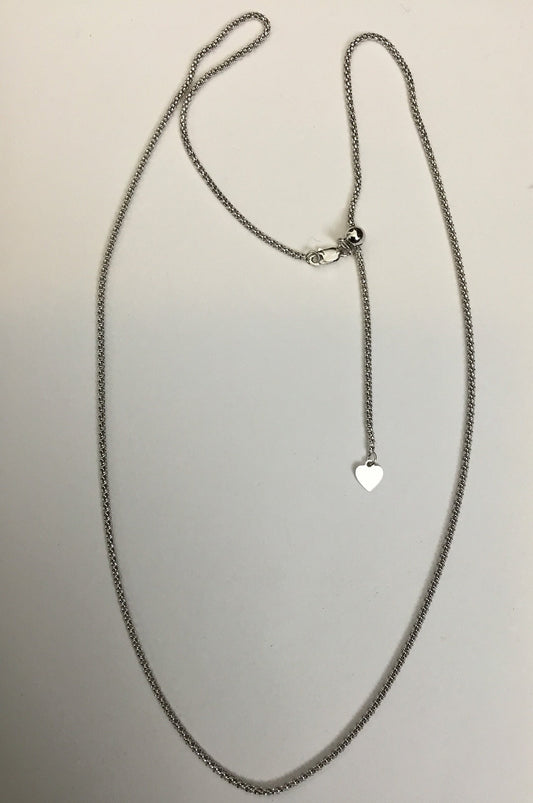 Adjustable   Oxsodize Sterling silver chain