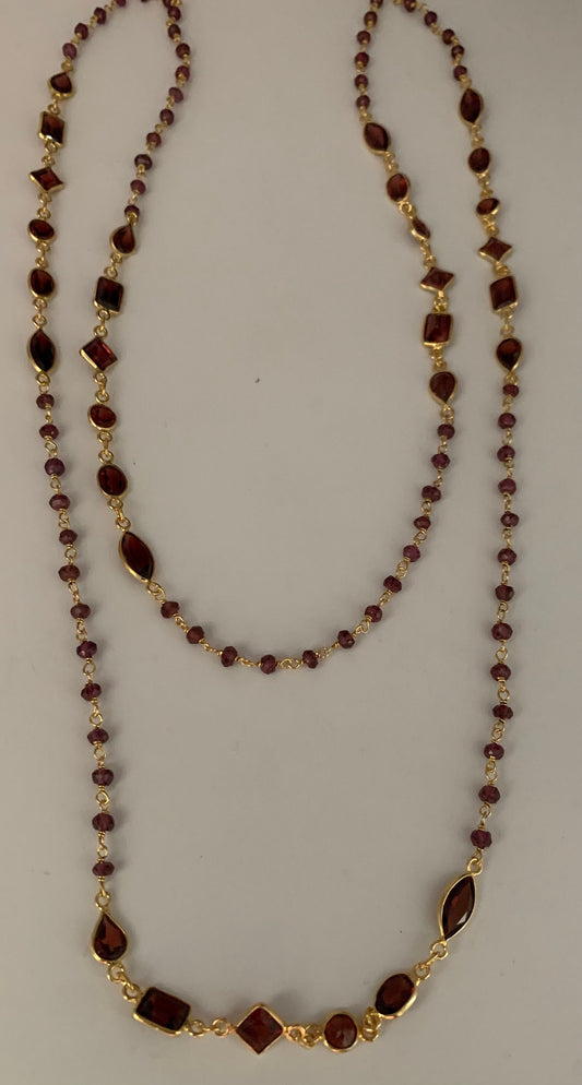 Garnet beads and Bezal necklace
