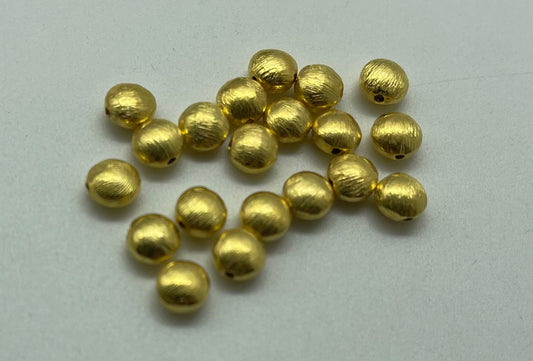 6 mm vermeil sterling silver donut beads