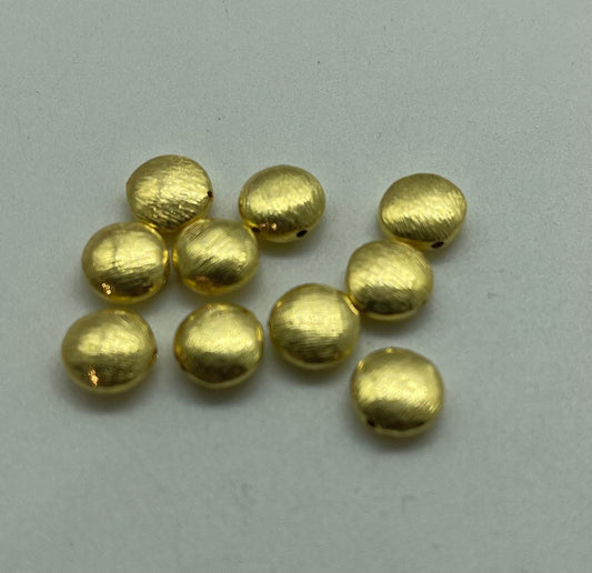 8 mm vermeil sterling silver donut beads